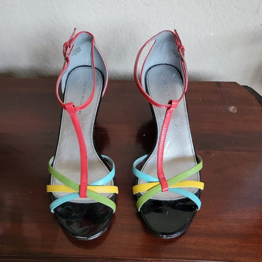 Multi-Color Marc Fisher Leather Sandals